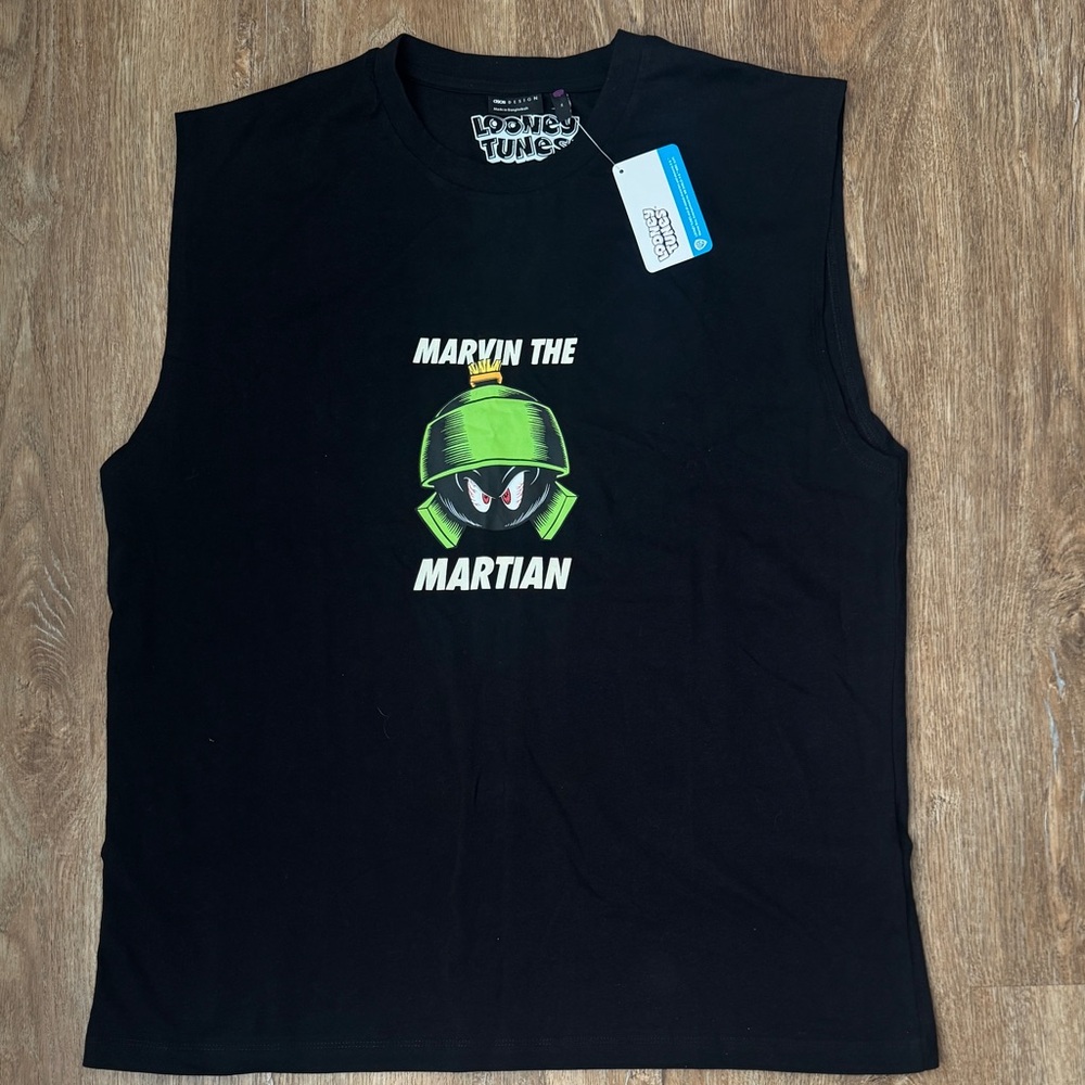 Black Marvin the Martian Graphic Tank Top - Picture 4 of 8